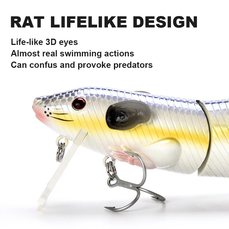1 шт. Рыбалка приманки реалистичные Мышь Crankbait яркие Плавание 9 см 20 5 г 3D глаза