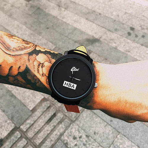 Fashion Brand HBA Leather Strap Unisex font b Watches b font Men Quartz font b Women