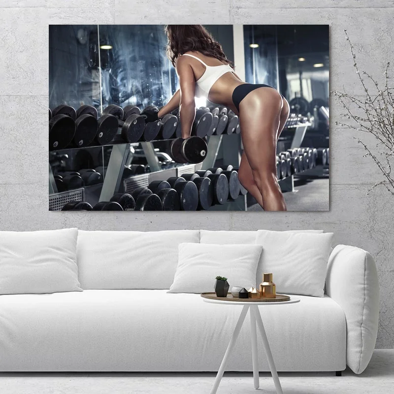 

Cool Girl Sports Fitness Gym Poster Prints Home Wall Decor Painting Room 50x75cm