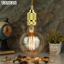 6 шт./лот G125 Винтаж Эдисон лампы E27 220 V 40 W Ретро античный, шарообразный лампа накаливания со стеклянным колпаком дизайнерский Декор свет четыре петли спираль