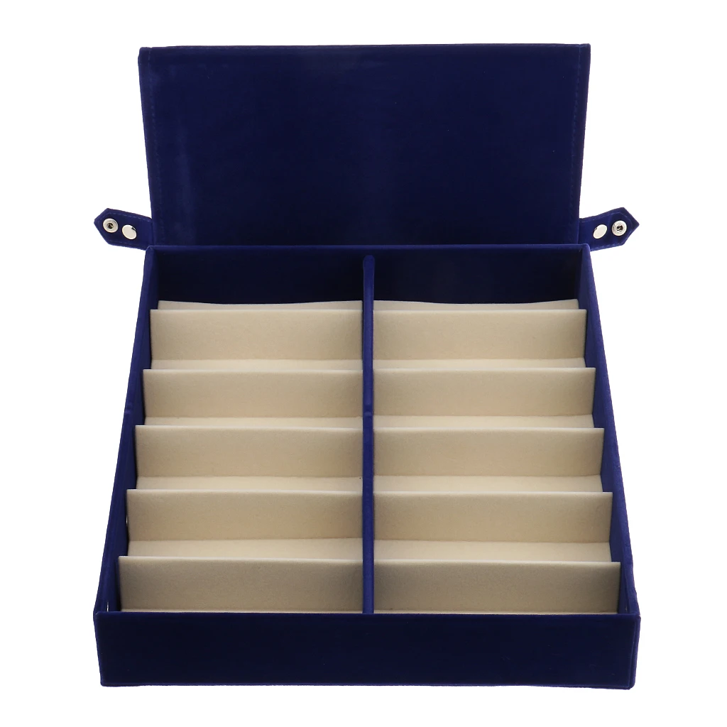 12 Slots Eyeglass Sunglass Storage Box Eyeglasses Eyewear Display Case Jewelry Watch Organizer Sunglass Jewelry Collection Case