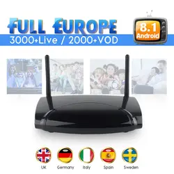 IP tv Испания Италия интерактивное телевидение iudtv подписка R2 Smart tv box 2G 16G RK3229 2,4G wifi 1 год IP tv Великобритания Германия, Швеция Франция IP tv