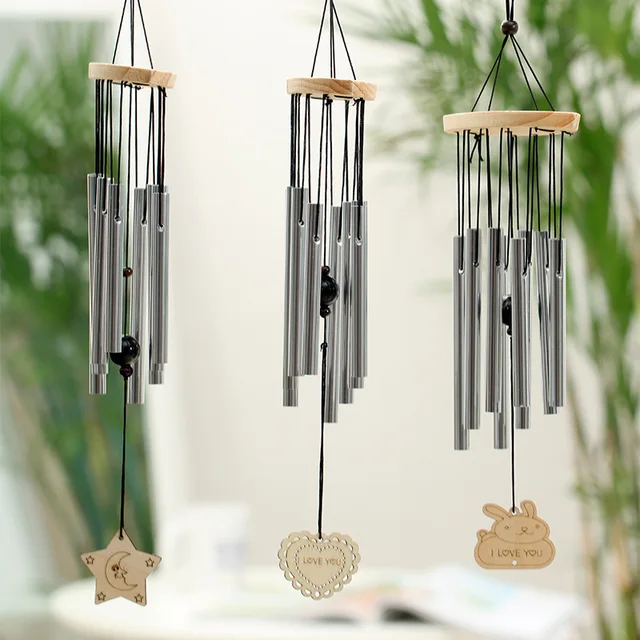 Outdoor Metal Wind Chimes Yard GardenBell Wind Chime Window Bells Wall Hanging Decorations Home Decor wooden wind 1