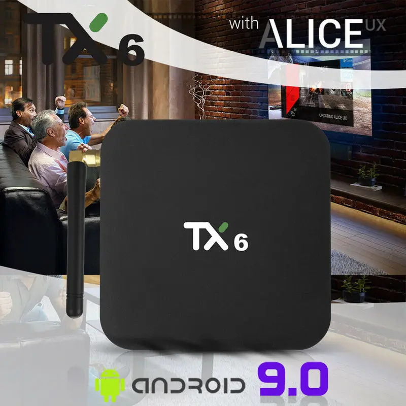 

TX6 Mini Smart TV Box Android 9.0 2+16GB 100M Quad Core TV BOX Dual 2.4/5Ghz Support TF Card WIFI 4K HD Set Top Box Media Player