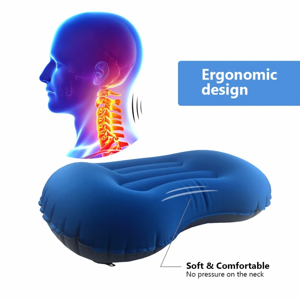 

Multifunction Self-Inflatable Air Pillow Cushion Pillow Cushion Soft Foldable Inflatable Pillow For Home Office Travel Airplane