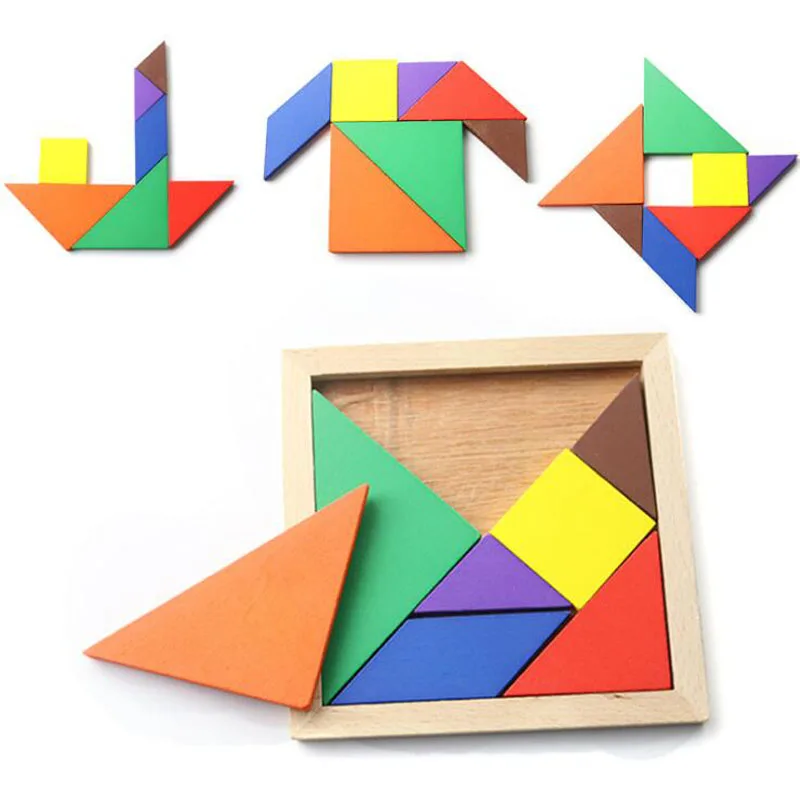 

New Children's Educational Toys Wooden Puzzles Medium Tangram Toys