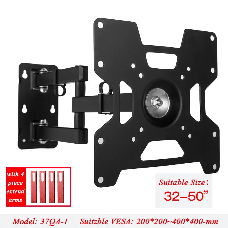 ТВ настенное крепление артикуляционный ЖК-монитор полный удлинитель движения для большинства 32-43 дюймов светодиодный телевизор с плоским экраном VESA до 200x200 мм