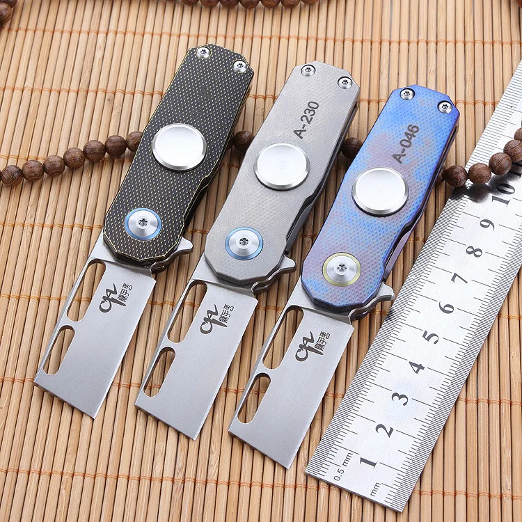 

CH T001 new folding knife S35VN blade ceramic ball bearings TC4 titanium handle camping hunting bag fruit knife tools,Free shipp