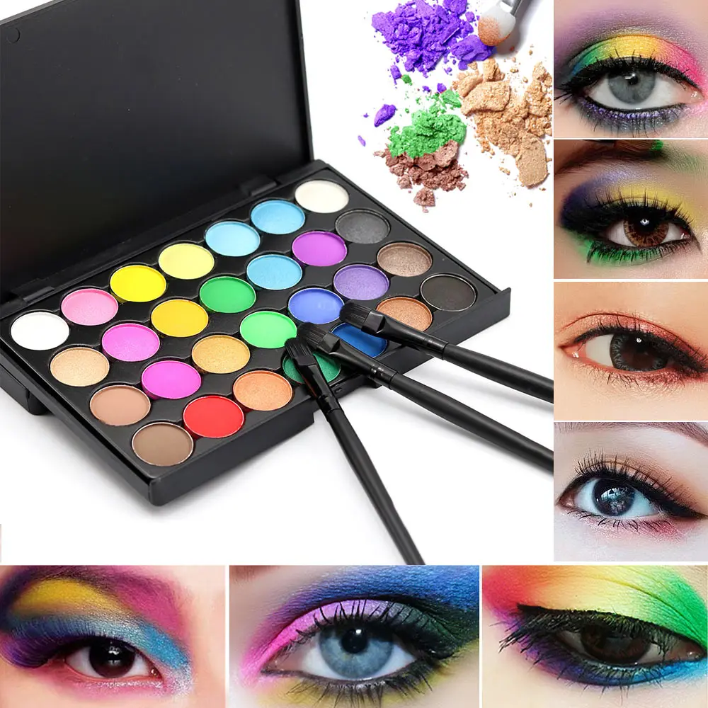 

28 Colors Natural Pigment Matte Eyeshadow Palette with Brush Long Lasting Cosmetic Make Up Beauty Tools well SK88