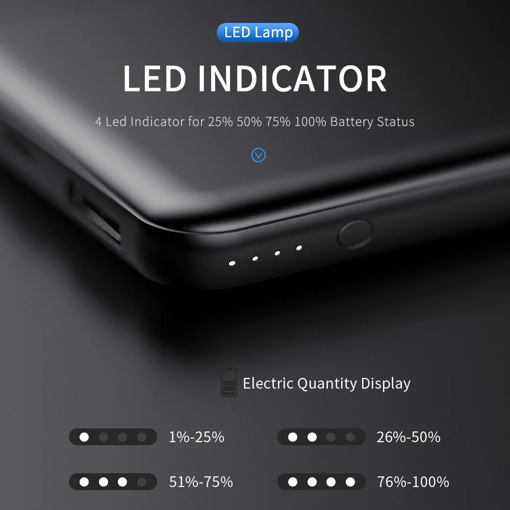 ROCK Power Bank ультратонкое портативное зарядное устройство 10000 мАч Универсальное