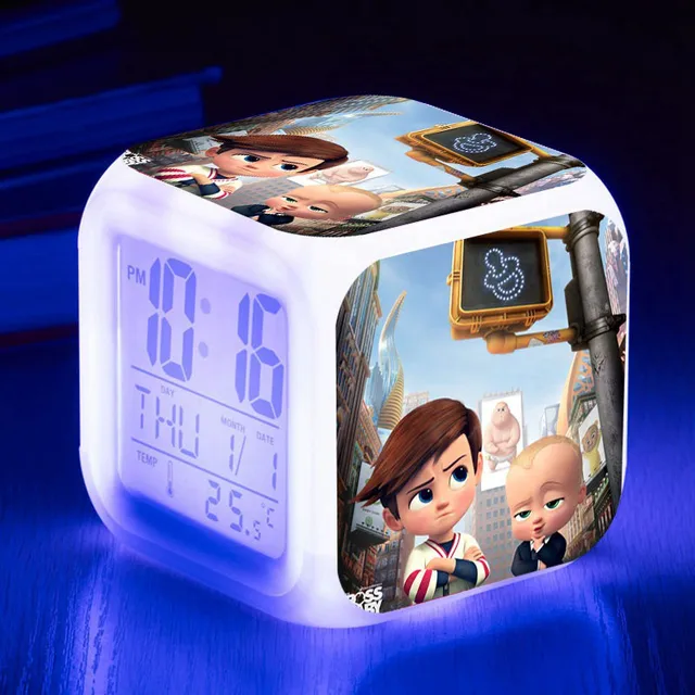 Kids Birthday Gifts Movie The Boss Baby LED Alarm Clock Digital reloj