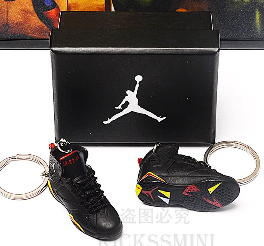 Citrus Дропшиппинг aj1 темно-белый красный тапки Кукла аксессуар брелки Air Jordan 1 3D мини-кроссовки - Цвет: Citrus