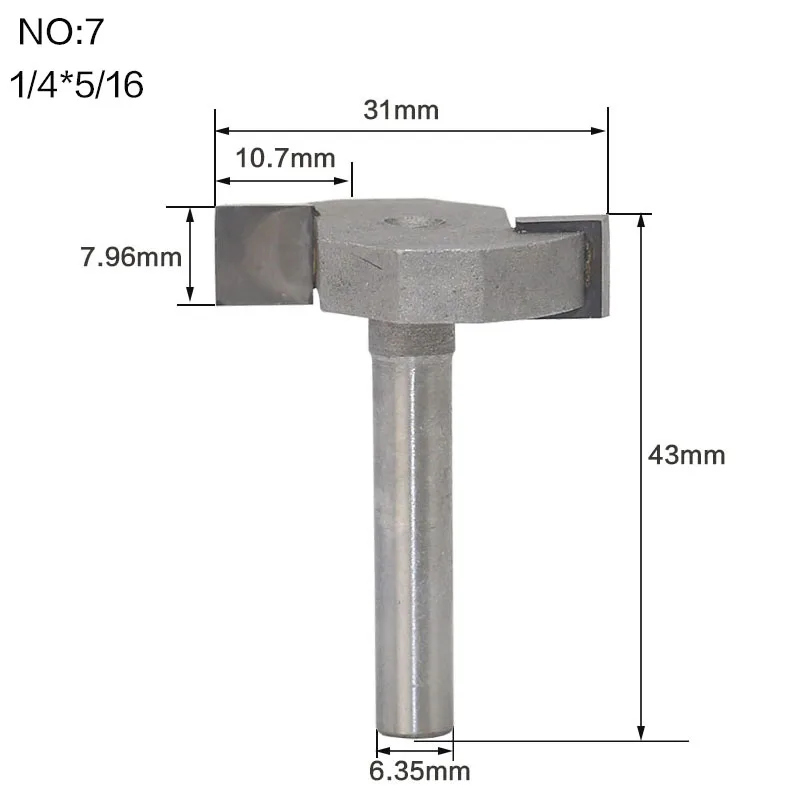 1 шт. 1/4and1/2 хвостовик T тип долбежный резак фрезы для деревообработки Т-образные фрезы Деревообрабатывающие инструменты