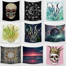 Hot sale fashion large skull skeleton elephant stars sky pattern rectangle wall hanging tapestry home decoration wall tapestry Hot sale fashion large skull skeleton elephant stars sky pattern rectangle wall hanging tapestry home decoration wall tapestry