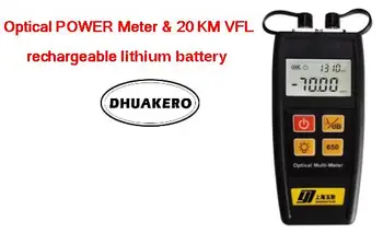 

free shipping AB24E all in one YJ550AP/CP FTTH Fiber Optical Power Meter 20km Visual fault locator rechargeable lithium battery
