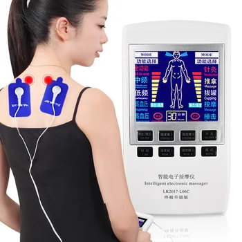 

Electronic tens therapy electrode massager machine for full body pain relief muscle training stimulator physiotherapy unit