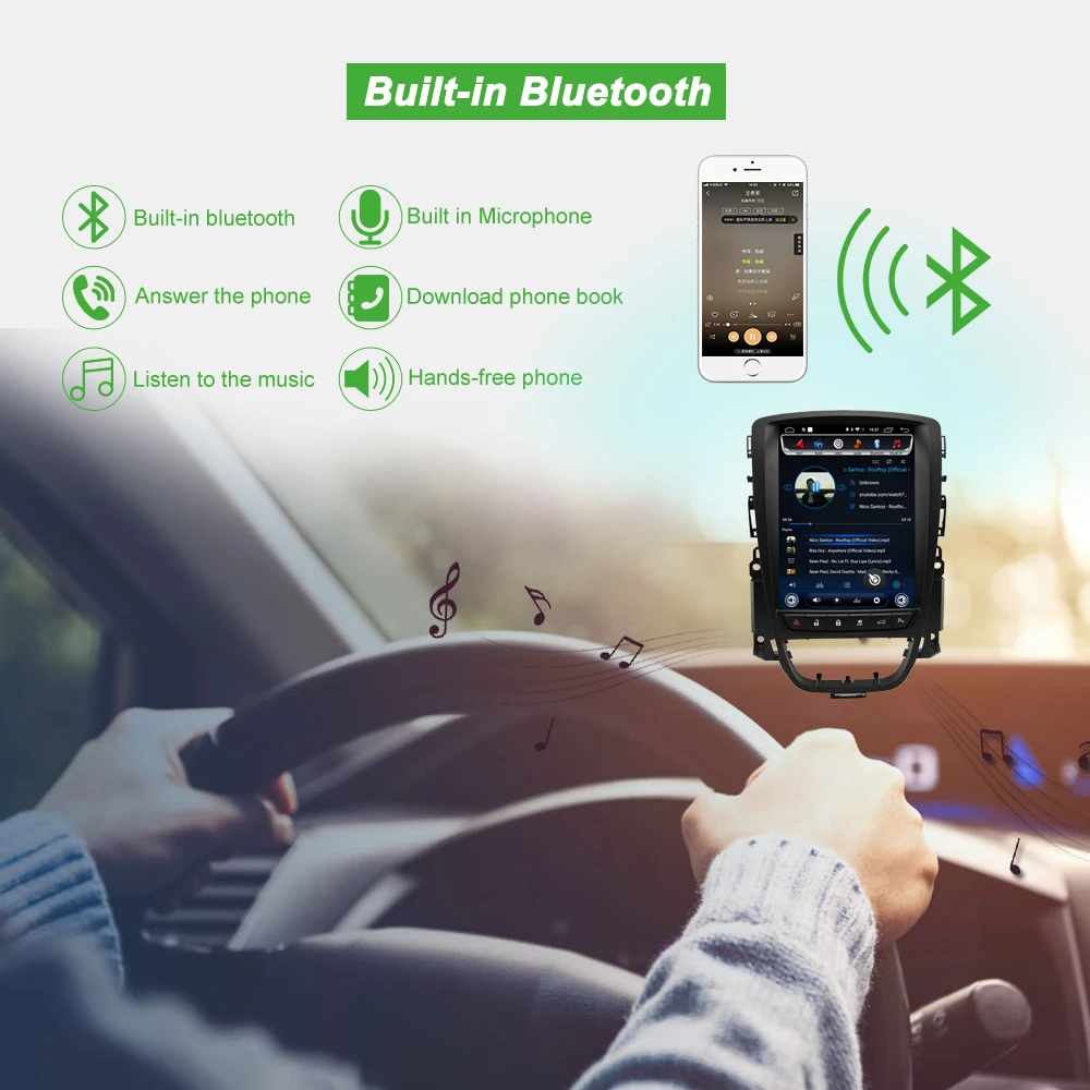 Clearance Bonroad Android 6.0 Car Multimedia Player  For Opel Vauxhall Holden ASTRA J 2010 -2013 Radio Player Navigation Audio Player 1