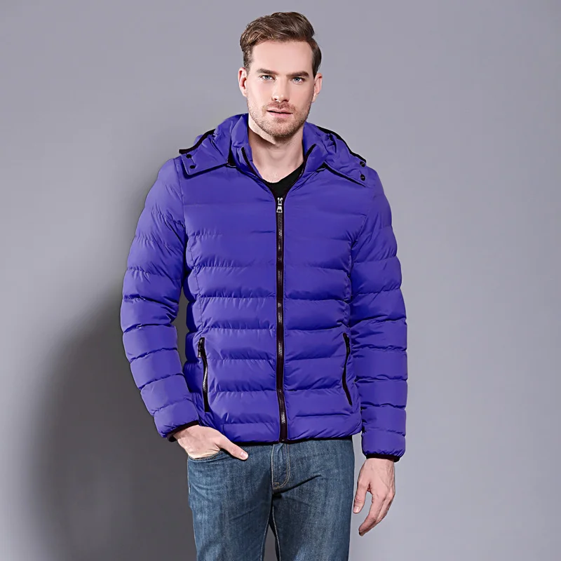 COUTUDI новая зимняя куртка пальто для мужчин s с капюшоном Толстая теплая ветрозащитная качественная хлопковая стеганая брендовая одежда мужская верхняя одежда пальто - Цвет: cailan