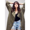 JAZZEVAR 2022 Autumn New Women's Casual trench coat oversize Double Breasted Vintage Washed Outwear Loose Clothing ► Photo 3/6