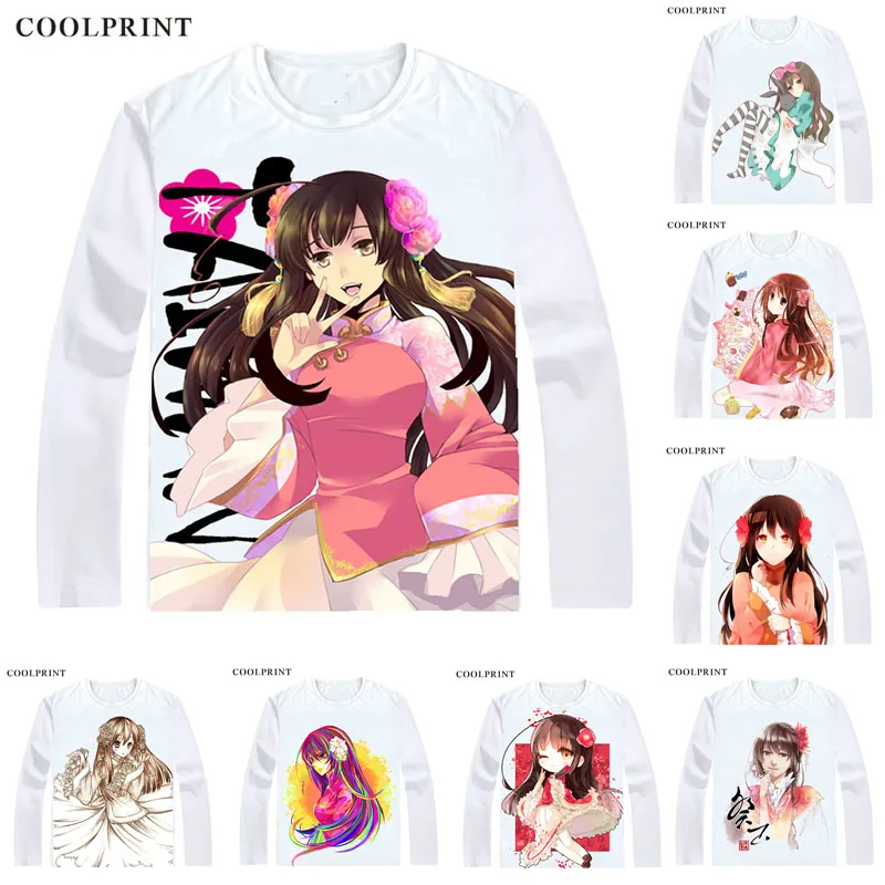 Мужская футболка Coolprint Taiwan Axis Powers Hetalia повседневная Винтажная с длинным рукавом и