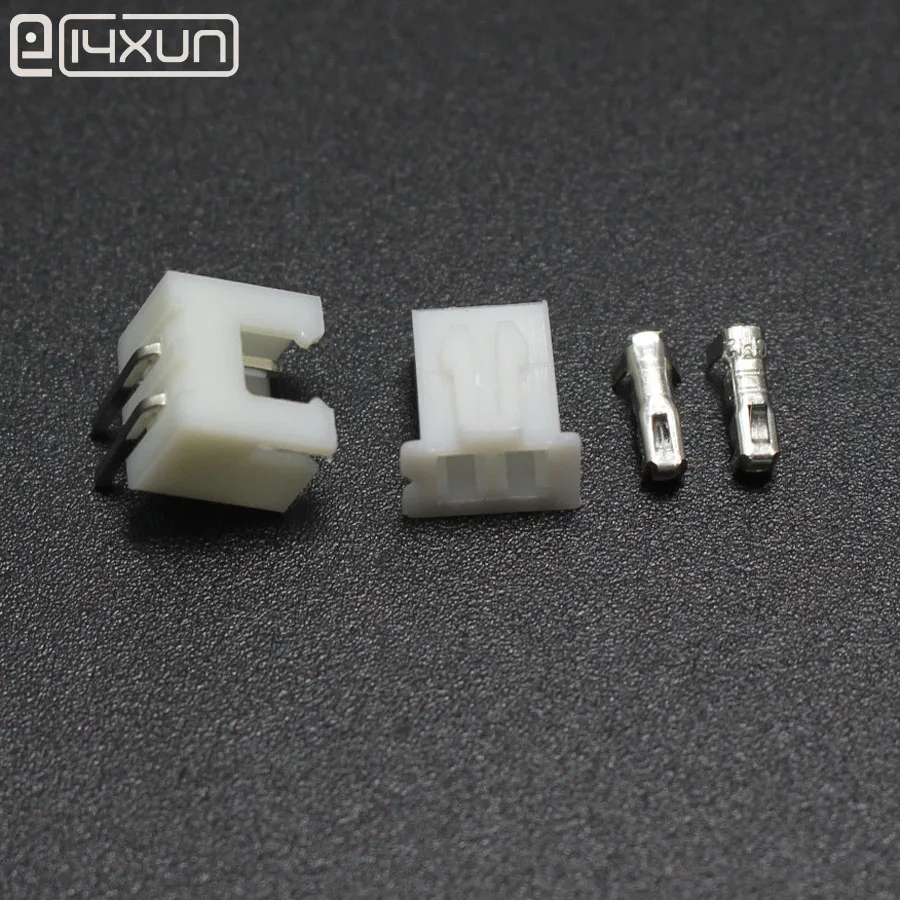

50sets XH2.54-2P Connector Kits 2.54mm 2Pin XH 90 angle Plug + Jack + Terminal for PCB Car Auto