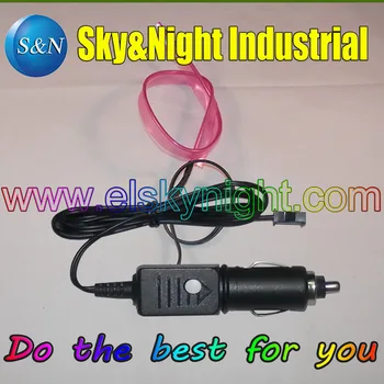 

Purple-EL Skirt Wire+12V Controller with Cigar lighter (functions of Constant -Flashing-Off)