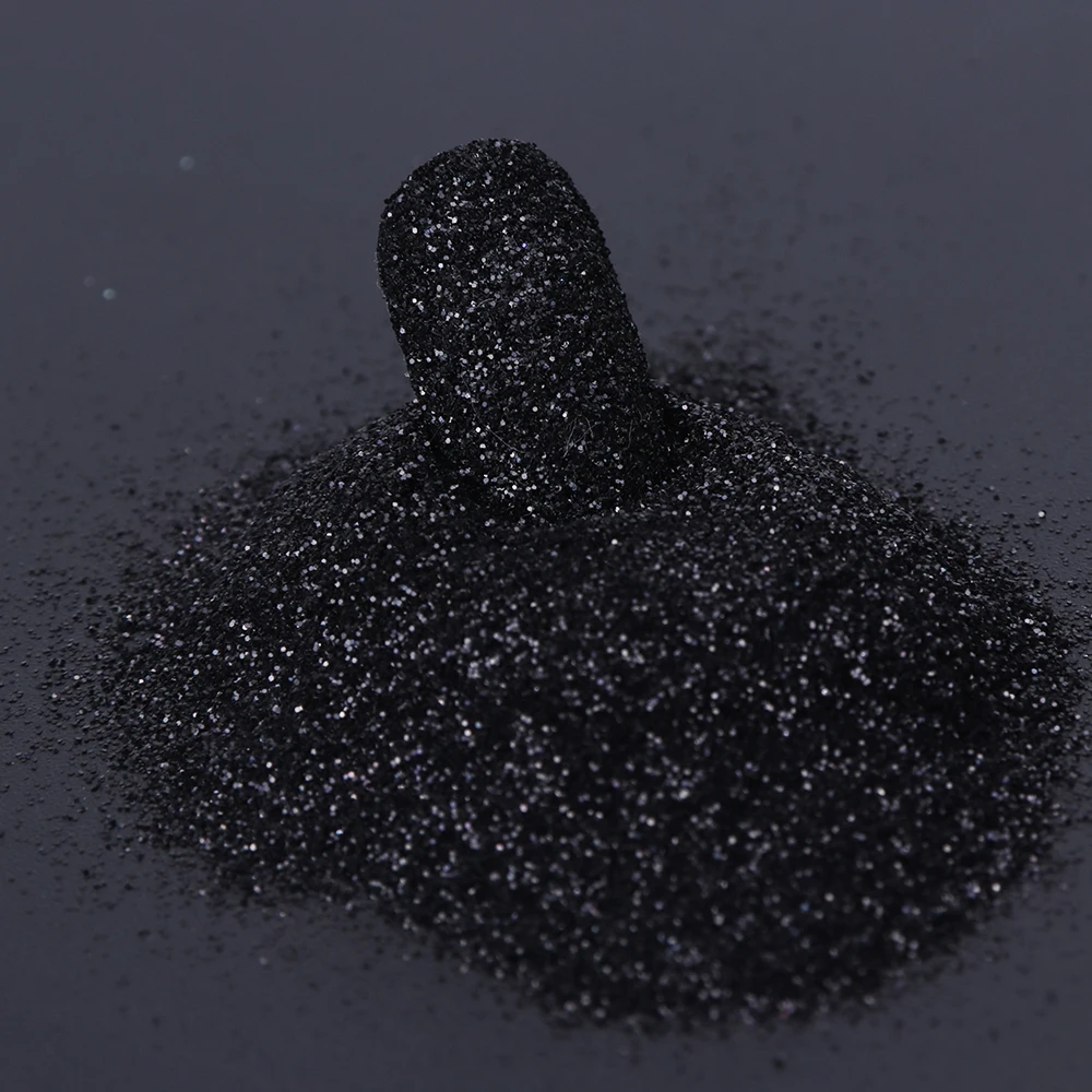 1 مربع أسود أبيض مسمار بريق غمس مسحوق لامعة الصباغ الغبار الليزر السكر مسمار الفن الترتر التألق زينة مانيكير TRMN