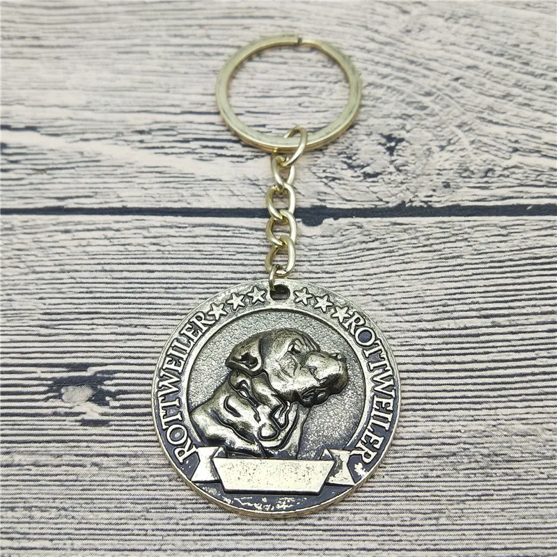 KEY RING ROTTWEILER DOG KEYRING NEW