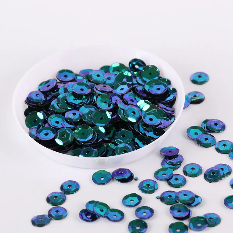 AB Black 321 Issequins 720 шт./лот AB покрытие цвет 6 мм чашка круглая тесьма с пайетками для шитья свадебные ремесла скрапбук, аксессуары для женской одежды - Цвет: AB Black 321