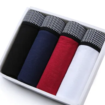 

4pcs/lot Boxer Brand Sexy Underwear Men Boxers Shorts Colorful Breathable Ropa Interior Bokser Homme 95% Cotton