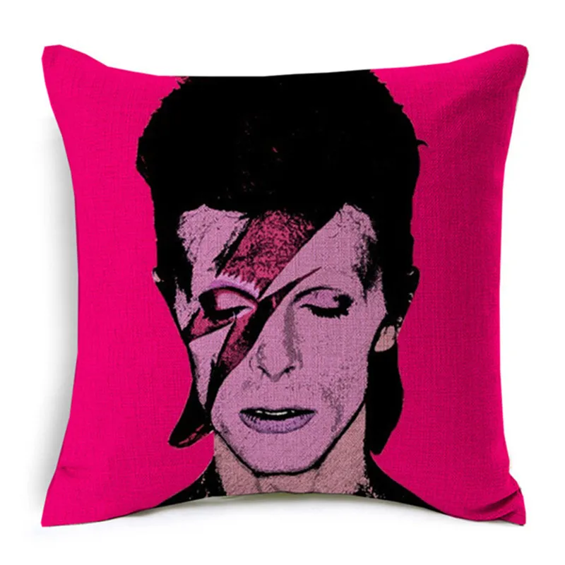 В европейском и американском стиле, комплект детской одежды Рок Поп Стиль красочные David Bowie Наволочка на подушку, украшение дома диван-Подушка Чехол Almofada
