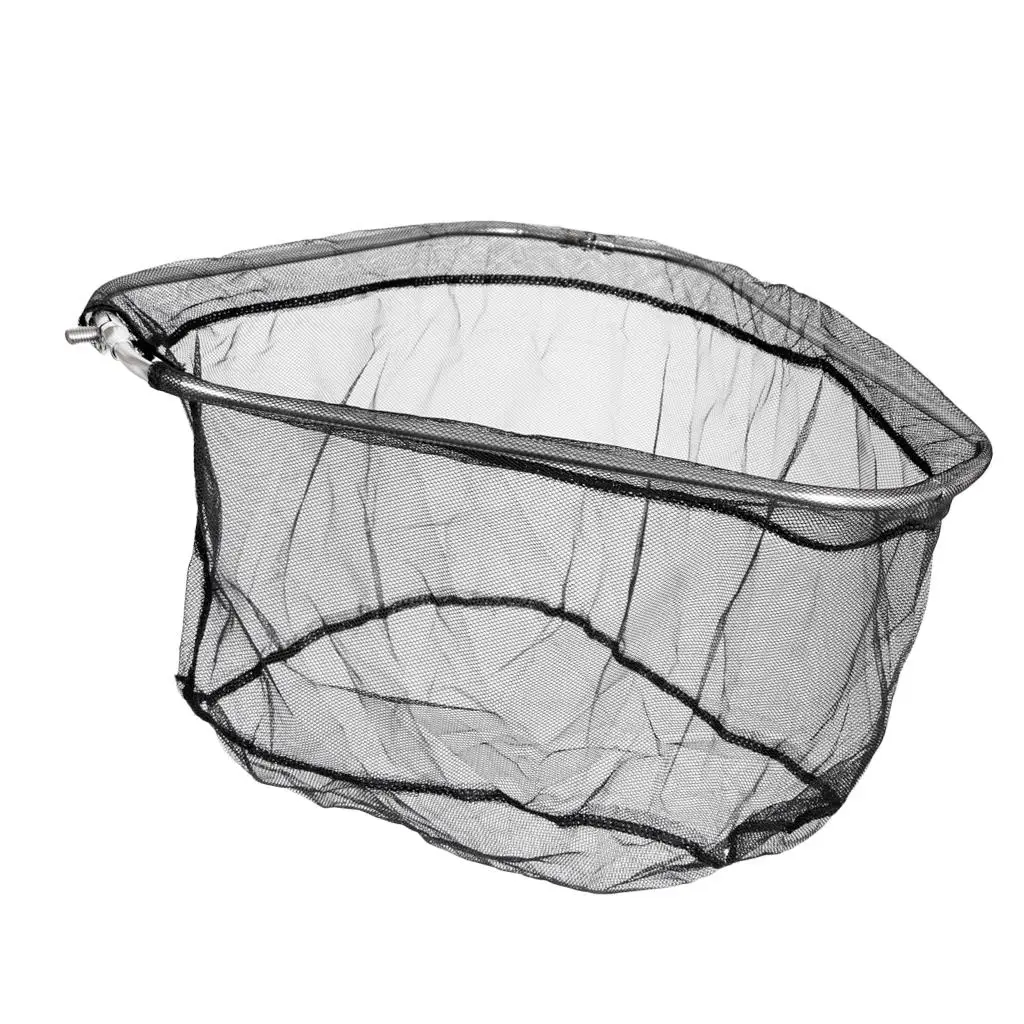 Stainless Steel Triangle Frame Fishing Brail Landing Net Head Large Dense Foldable