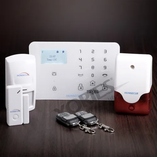 

HOMSECUR Wireless&wired WCDMA-3G/GSM Home Security Alarm System +IOS/Android APP