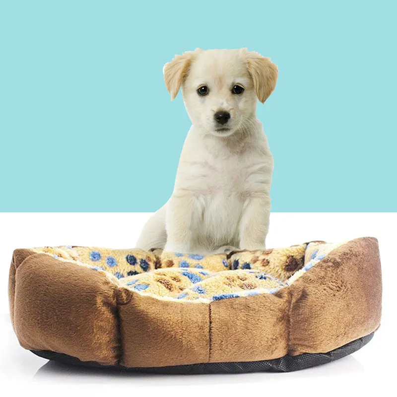 

Warm Soft Footprint Dog Cat Puppy Kennel Bed Sofa Mat Pad Cage Nest Cushion