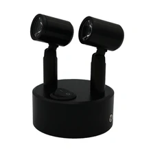 Двухголовная лампа для подзарядки шкафа, портативный выставочный стенд для украшений, лампа для аккумулятора, аварийный коммерческий 2 Вт 6 Вт беспроводной счетчик света