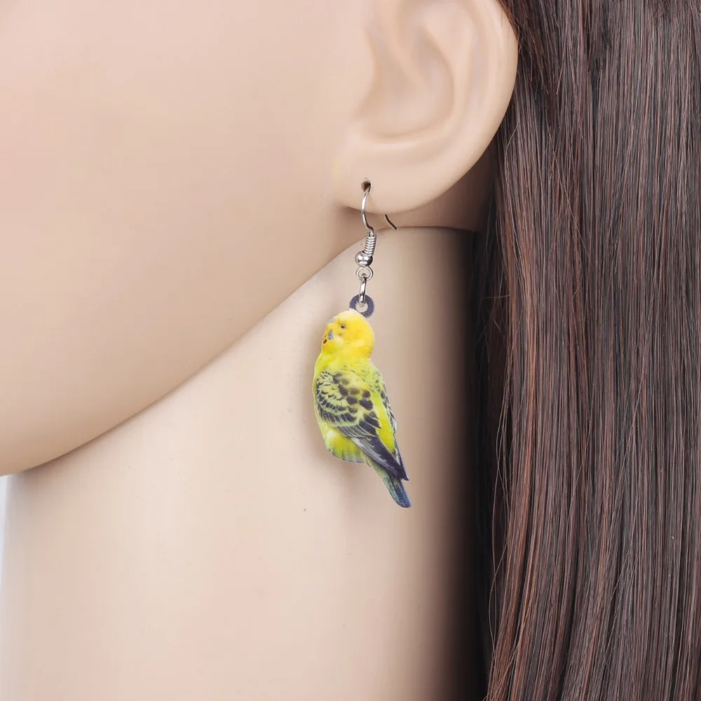 Bonsny акриловый Budgerigar попугай большой длинный свисающий капель новинка животные