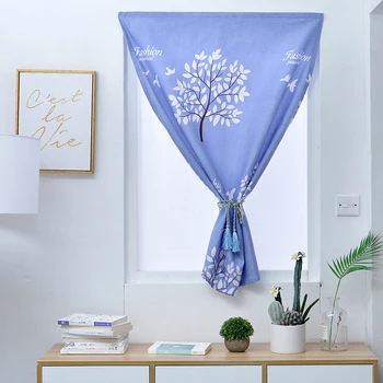 

Fortune Tree Stick-on Balcony Short Curtain Kitchen Blockout Drape Window Home Decor Curtains