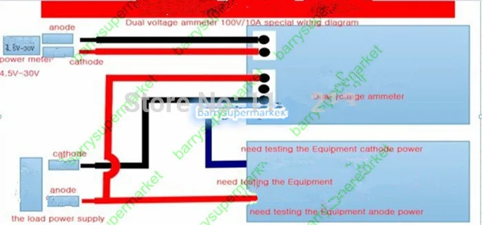 DC0-100V 50A двойной цифровой вольтметр Амперметр Панель Ампер Вольт Датчик Красный Синий светодиодный дисплей измеритель напряжения тока+ шунт