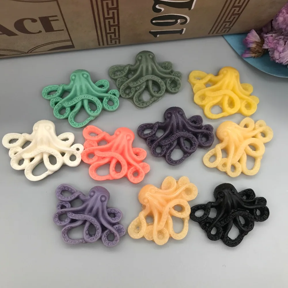 

Resin cute octopus Flatback Cabochon for jewelry accessory ,DIY 25*31mm