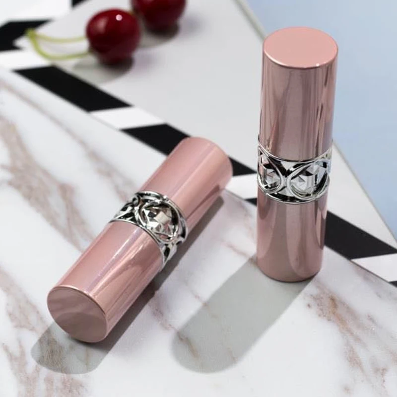 

High Grade Pink Color Empty Lipstick Tube 12.1mm Luxury Women Lip Balm Maquiagem Container Packaging Bottles 15pcs/lot
