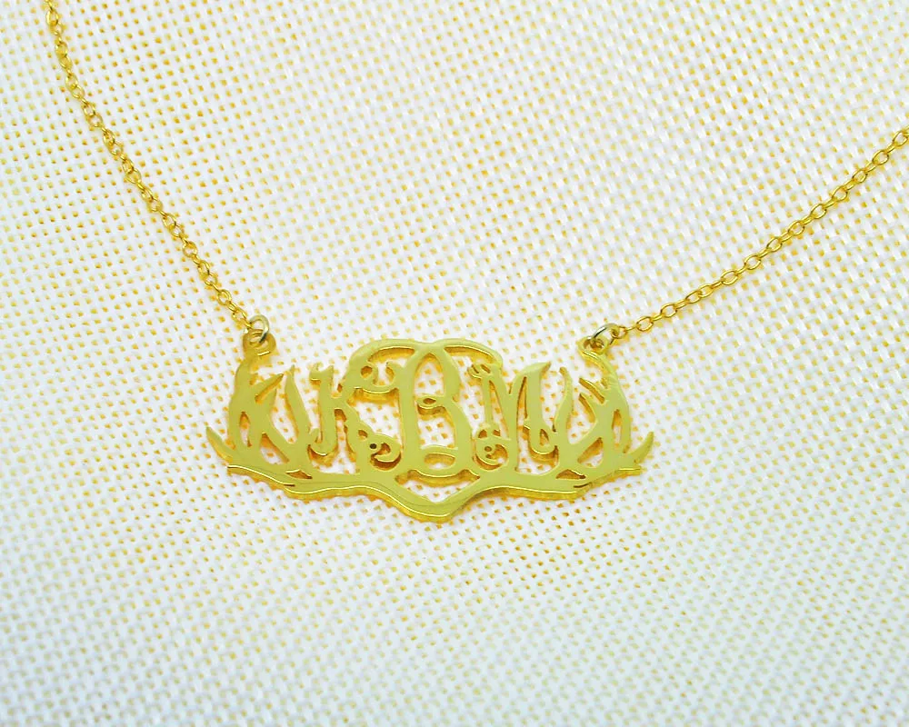 

Reindeer Antlers Monogram Necklace Custom 3 Initial Pendent Personalized Name Necklace Memorial Christmas Gift