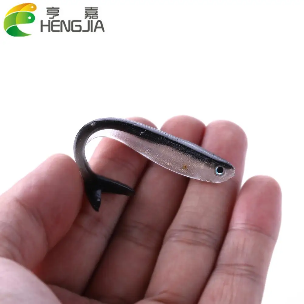 HENGJIA 10 шт. 80 мм 2 г Мягкие силиконовые бриллиантовые воблеры в виде пресноводных