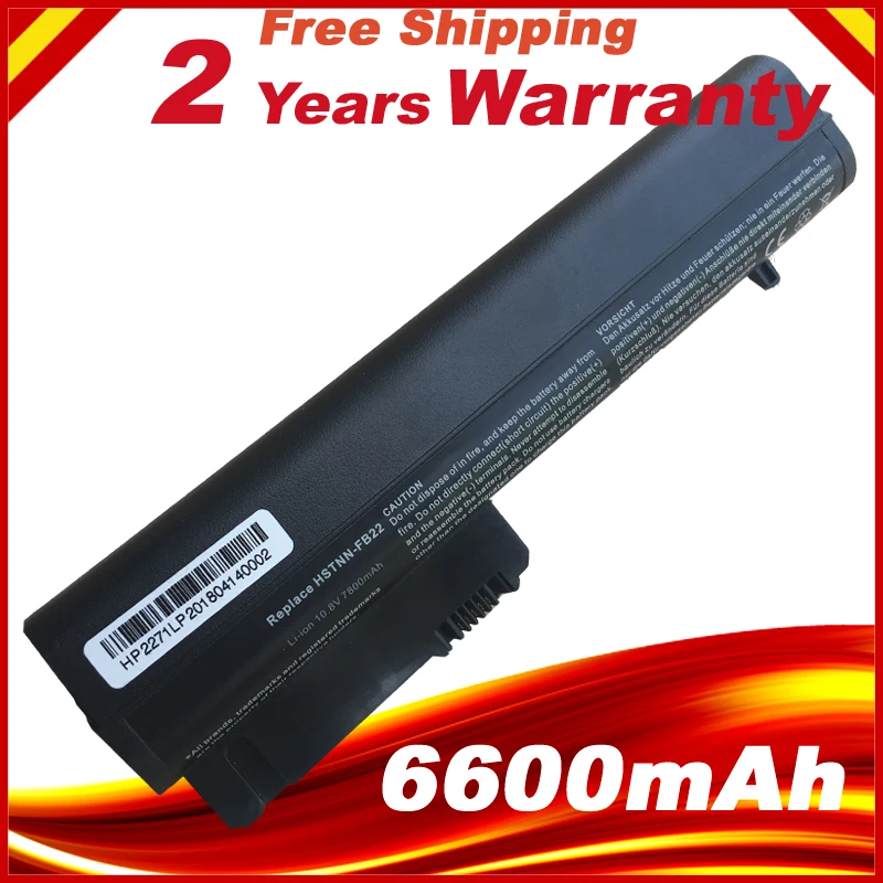Аккумулятор 7800 мАч для HP EliteBook 2530p делового ноутбука 2510p nc2400 HSTNN DB23 412779 001 FB21 RW556AA