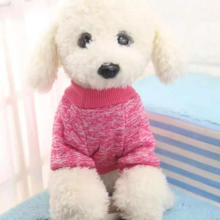 Cute Dog Puppy Clothes Outfit Pet Cat Jacket Coat Winter Warm Soft Sweater For Small Dogs Store