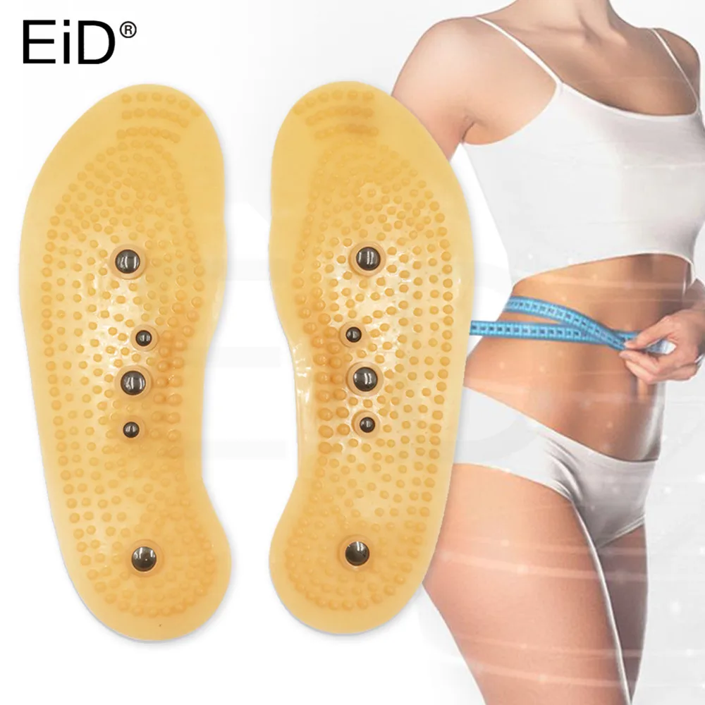 

EiD Magnetic Therapy Slimming Insoles for Weight Loss Foot Massage Health Care Shoes Mat Pad Brown Acupuncture Sole foot care