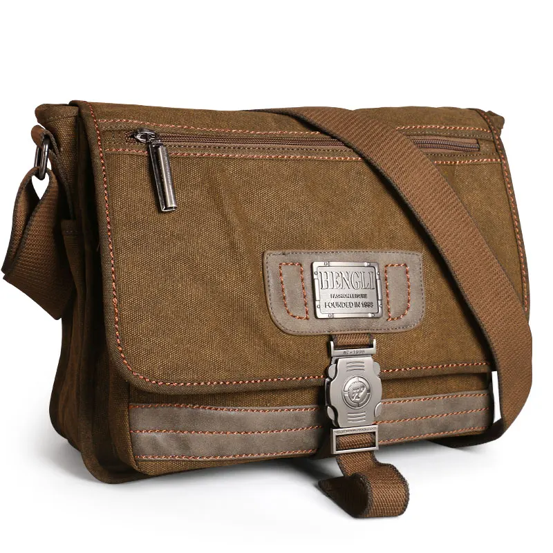 Retro Canvas font b bag b font font b men b font font b shoulder b