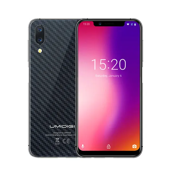 UMIDIGI One Pro, глобальная версия, 5,9 дюймов, 12 Мп+ 5 МП, двойной, 4G, мобильный телефон, Беспроводная зарядка, 4 ГБ, 64 ГБ, P23, восьмиядерный смартфон с NFC Fun - Цвет: Carbon Fiber