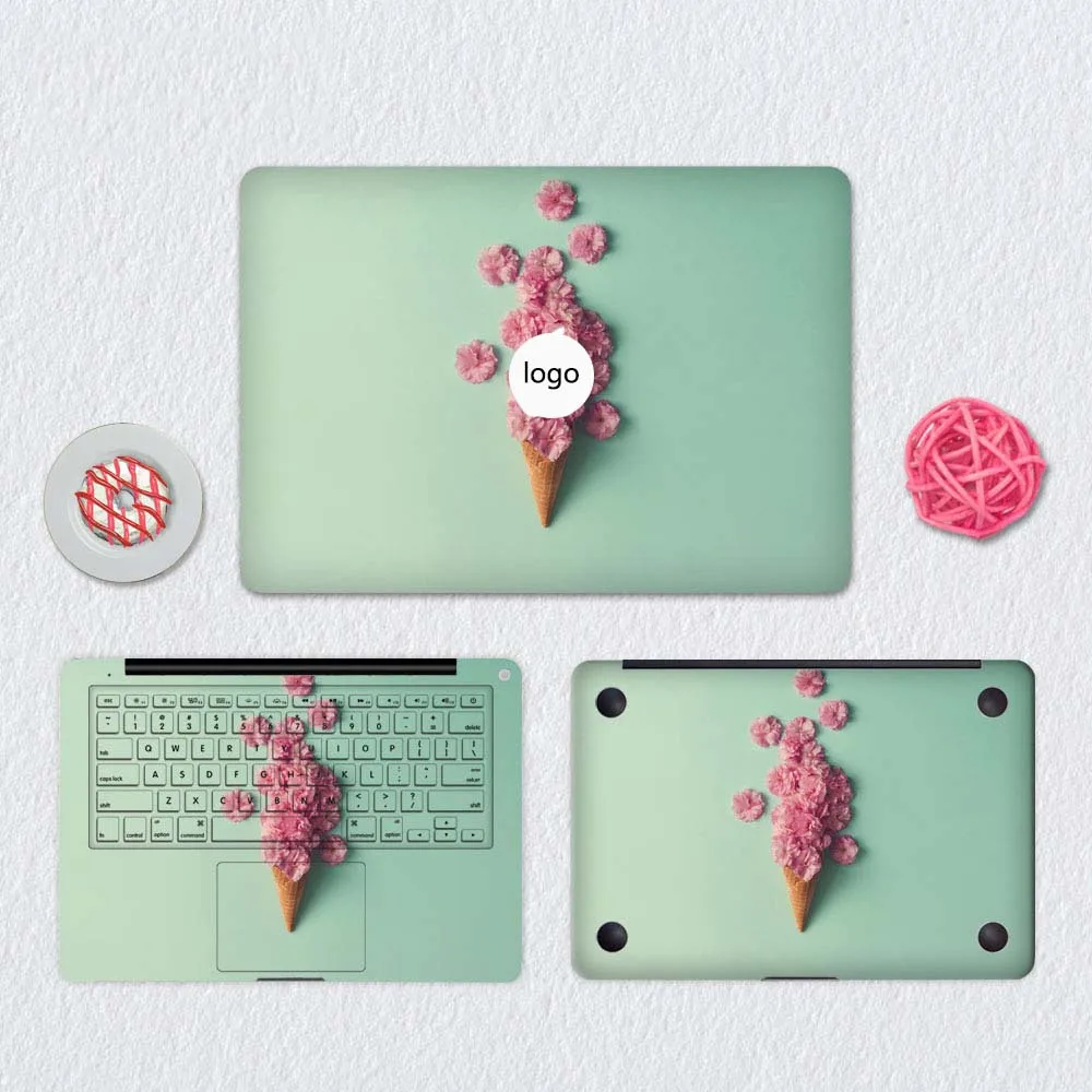 

New cute cartoon ice cream laptop skin keyboard cover stickers on a laptop for macbook sticker for 15" 15.6" 13" 13.3" 14"