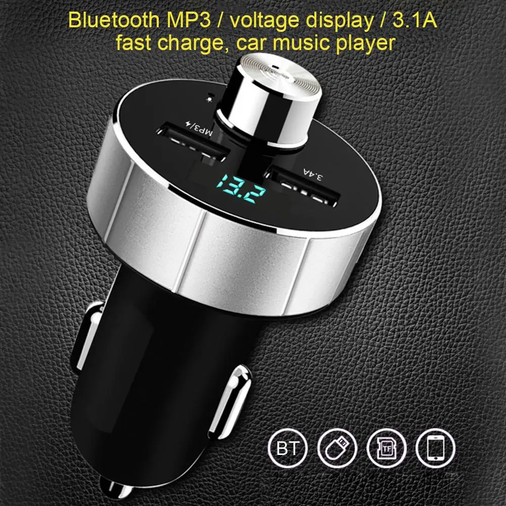 

1 Piece Car Handsfree Wireless Bluetooth Kit FM Transmitter LCD Auto MP3 Player Dual USB Charger FM Modulator Car Accessories