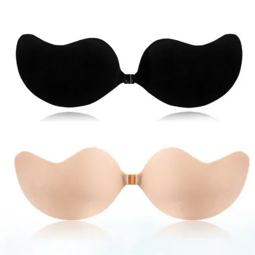 

Hot New 1 pc Sexy Women Strapless Backless Seamless Invisible Bra Self-Adhesive Push Up Free Stick On Dress Silicone Bra